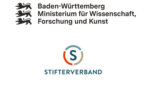 Logos des Ministeriums für Wissenschaft, Forschung und Kunst des Landes Baden-Württemberg und des Stifterverbandes
