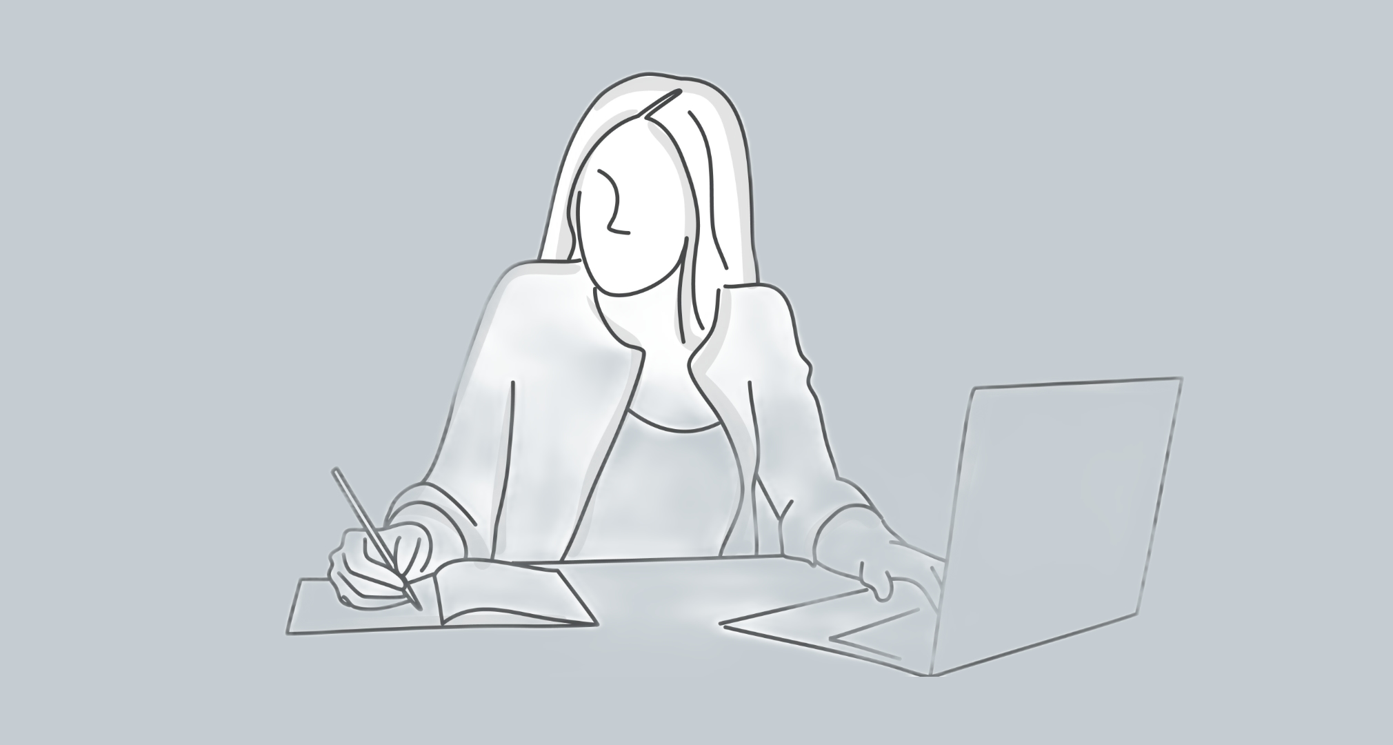 Frau mit Laptop