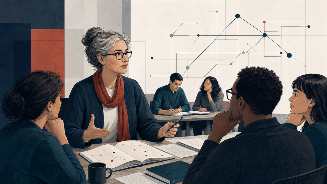 Illustration: Lernen durch persönlichen Austausch
