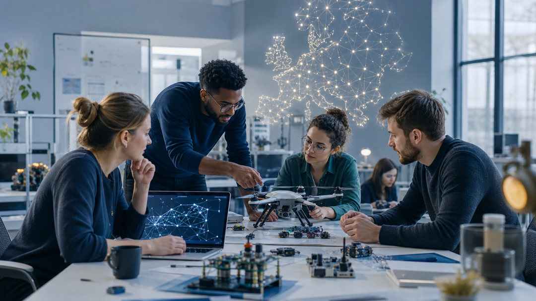 Hackathon-Szene Drohnenentwicklung