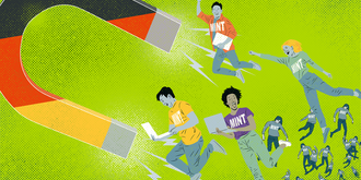 Illustration Arbeitsmarkt MINT-Fachräfte