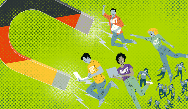 Illustration Arbeitsmarkt MINT-Fachräfte