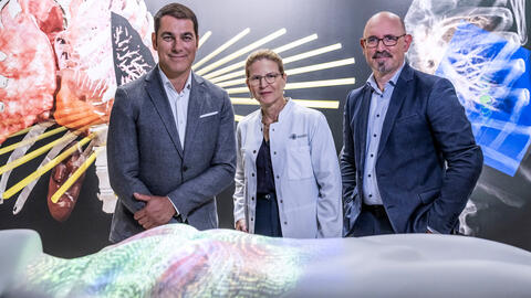 Nominierte Team 3: Stefan Vilsmeier, Cordula Petersen, Claus Promberger (Foto: Deutscher Zukunftspreis/Ansgar Pudenz)