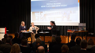 Veranstaltung "Digitale Bildung: Mehr Fluch oder mehr Segen?" am 9. Oktober 2018 in Künzelsau (Foto: Marc Weigert)