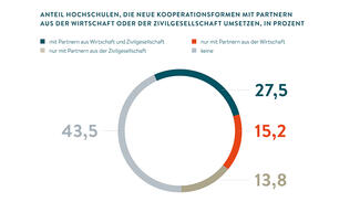 Neue Kooperationsformen mit Partnern aus der Wirtschaft oder Zivilgesellschaft (Grafik)