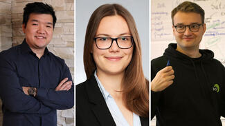 Manh Tri Phi, Klara Gries und Johann Liebeton (Fotos: btS e.V./privat)