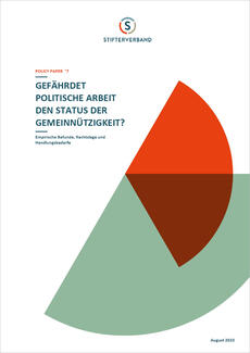Gefährdet politische Arbeit den Status der Gemeinnützigkeit? (Cover des Polica Papers)