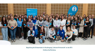 Begrüßung der Erstsemester im Studiengang "Lehramt Primarstufe" an der BTU Cottbus-Senftenberg (Foto: Ralf Schuster/BTU Cottbus-Senftenberg)