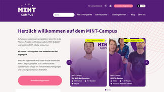 MINT-Campus (Screenshot der Homepage)