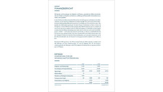 Finanzbericht 2023 (Titelseite)