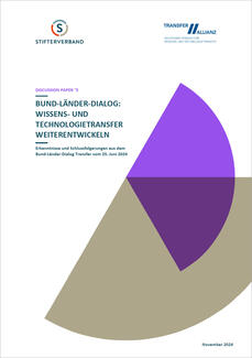 Bund-Länder-Dialog: Wissens- und Technologietransfer weiterentwickeln (Cover der Publikation) Bund-Länder-Dialog: Wissens- und Technologietransfer weiterentwickeln (Cover der Publikation)