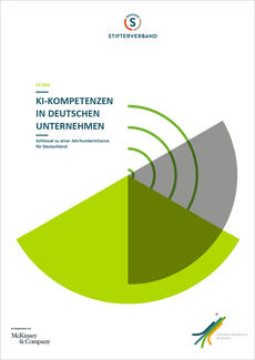 KI-Kompetenzen in deutschen Unternehmen (Cover der Publikation) KI-Kompetenzen in deutschen Unternehmen (Cover der Publikation)