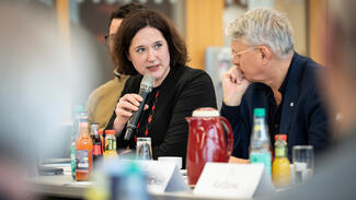 Zukunftsforum Forschung & Innovation in Bremen am 12. Februar 2025 (Foto: Hannes von der Fecht) Zukunftsforum Forschung & Innovation in Bremen am 12. Februar 2025 (Foto: Hannes von der Fecht)