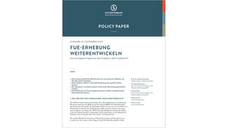 FuE-Erhebung weiterentwickeln Policy Paper "FuE-Erhebung weiterentwickeln" (Cover der Publikation)