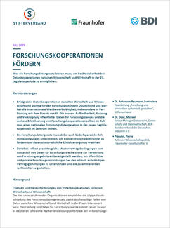 Forschungskooperationen fördern Forschungskooperationen fördern (Cover)