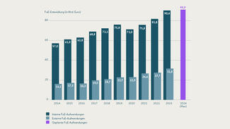 FuE-Aufwendungen im Zeitverlauf (Grafik)