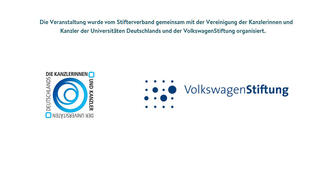 Die Veranstaltung wurde vom Stifterverband gemeinsam mit der Vereinigung der Kanzlerinnen und Kanzler der Universitäten Deutschlands und der VolkswagenStiftung organisiert. Die Veranstaltung wurde vom Stifterverband gemeinsam mit der Vereinigung der Kanzlerinnen und Kanzler der Universitäten Deutschlands und der VolkswagenStiftung organisiert.