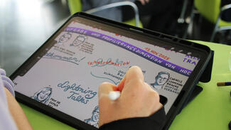 Impressionen vom Netzwerktreffen Transfer 2025 (Foto: Elena Hungerland/Stifterverband)