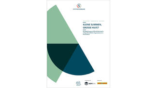 Studie "Kleine Summen, große Hilfe?" (Cover)