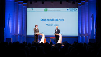 Student des Jahres 2026: Preisverleihung an Marian Grau (Foto: Deutscher Hochschulverband/Be.A.Star-Productions)