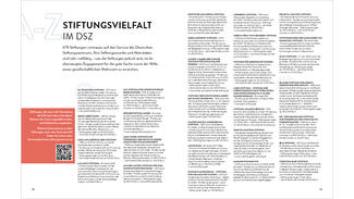 Beispielseiten aus dem DSZ-Jahresbericht 2025/2026
