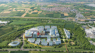 Visualisierung des geplanten IPAI-Campus in Heilbronn (Quelle: News | IPAI ©IPAI/MVRDV. Rückfragen an press@ip.ai)