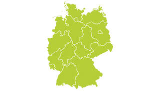 Deutschlandkarte mit Bundesländern