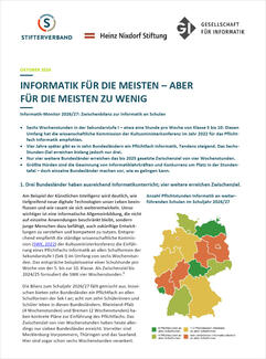 Informatik-Monitor 2026/27: Zwischenbilanz zur Informatik an Schulen
