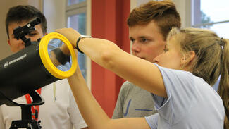 Kosmologie-Kurs bei der Akademie in Waldenburg 2018 (Foto: Bildung & Begabung)