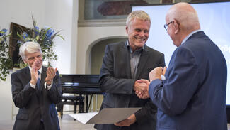 Communicator-Preis 2017 an Stefan Kröpelin (Foto: Falk Wenzel/DFG)