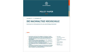 Die nachhaltige Hochschule (Cover)