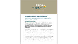 Ausschreibung zur Förderinitiative "digital.engagiert"