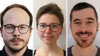 Christopher Buchholz, Susanne Gruss und Dominik Stenzhorn (v.li.)