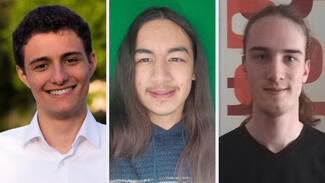 Adrian Samir Block, Eli Kogan-Wang und Maximilian Schmöcker (v.li.)