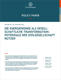 Die Energiewende als gesellschaftliche Transformation (Cover)