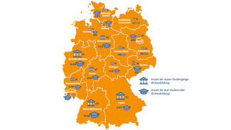 Verteilung dualer Studiengänge und dual Studierender (Infografik)