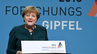 Angela Merkel hielt eine Keynote und diskutierte anschließend mit den Teilnehmern