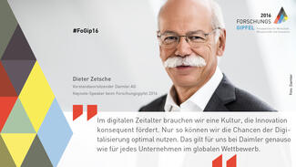 Forschungsgipfel 2016 - Visual Statement von Dieter Zetsche