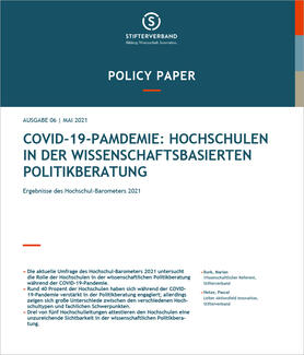 Policy Paper "Hochschulen in der Politikberatung" (Cover)