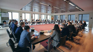 Round Table des Landeskuratoriums Hessen/Rheinland-Pfalz/Saarland am 21. März 2023 (Foto: Piotr Banczerowski)