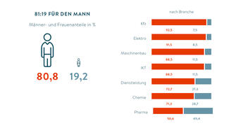 Männer- und Frauenanteil beim FuE-Personal
