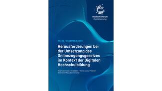 Herausforderungen bei der Umsetzung des Onlinezugangsgesetzes im Kontext der Digitalen Hochschulbildung (Cover)