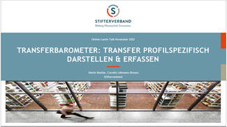 Präsentation zum Transferbarometer (Cover)