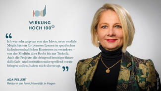 Zitat von Ada Pellert, Beiratsmitglied von "Wirkung hoch 100"