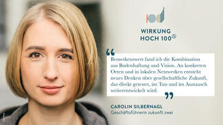 Zitat von Carolin Silbernagl, Beiratsmitglied von "Wirkung hoch 100"