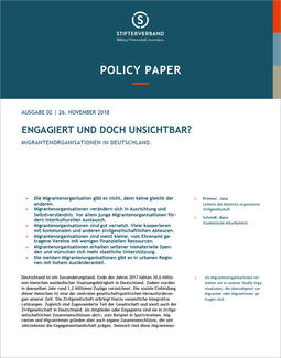 ZiviZ-Survey: Policy Paper zu Migrantenorganisationen in Deutschland (Cover)