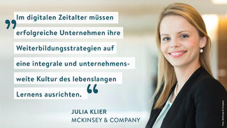 Julia Klier: "Unternehmen müssen ihre Weiterbildungsstrategie auf lebenslanges Lernen ausrichten."
