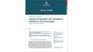 Cover der Publikation "Zukunftsfähigkeit des Technologieprofils Deutschlands"